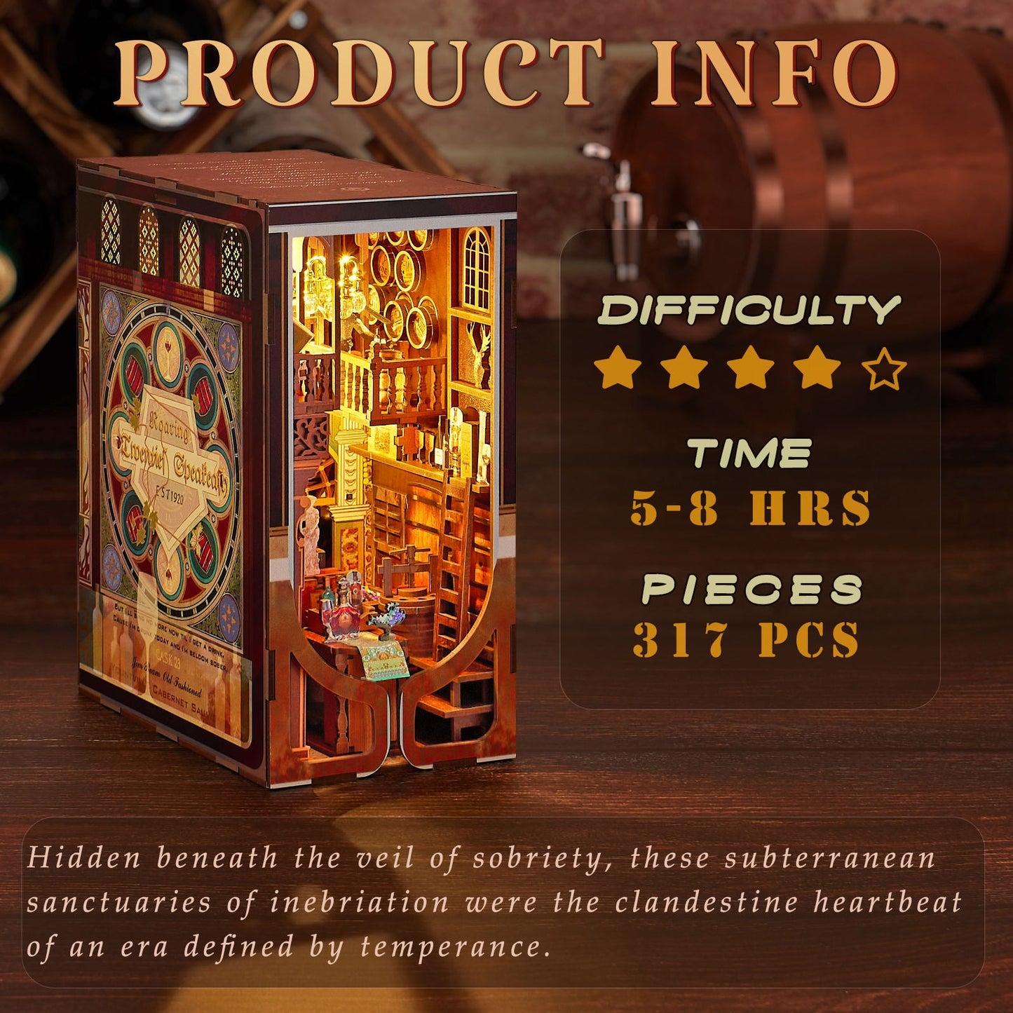 Roaring Twenties Speakeasy - DIY Book Nook Kit