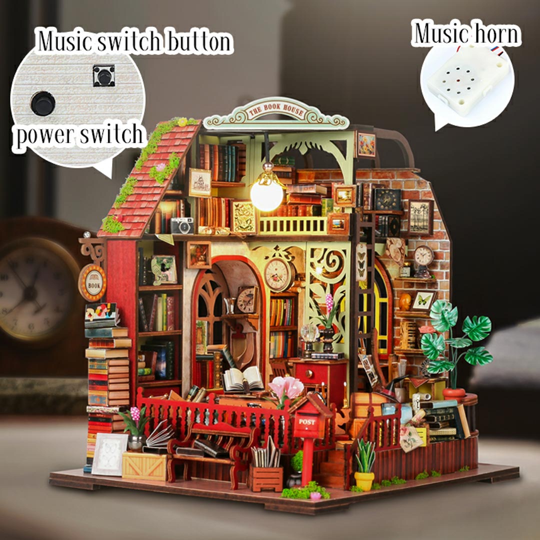 The Book House - DIY Miniature Wooden Kit