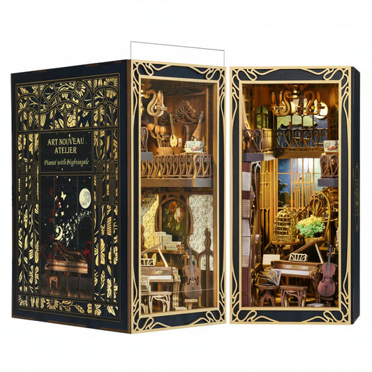 Pianist with Nightingale - DIY Book Nook Kit