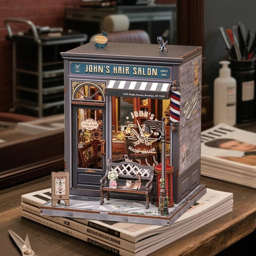 Cutebee John's Hair Salon - DIY  Book Nook Kit