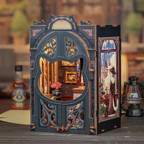 Cutebee Count Cat's Study - Diy Book Nook Kit