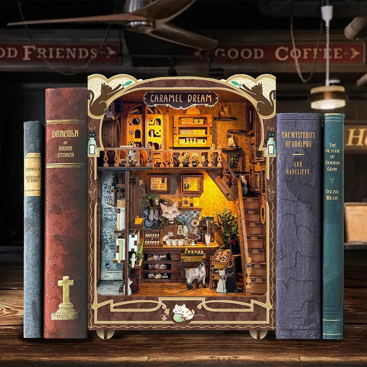 Caramel Dream Casa - DIY Wooden Book Nook Kit