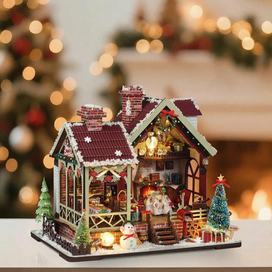 Christmas Night Warm House - Miniature World Kit