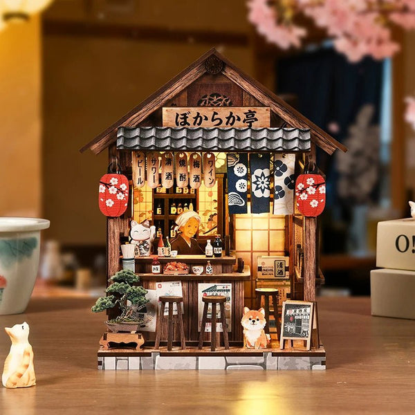 "Tranquil Izakaya" DIY  Wooden Bookend Kit