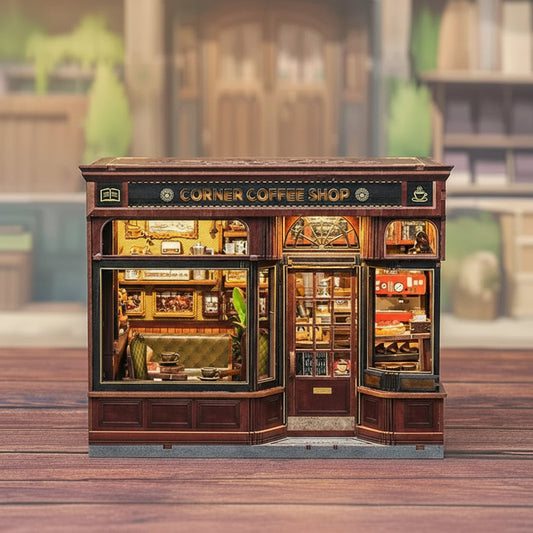Corner Coffee Shop Miniature Model