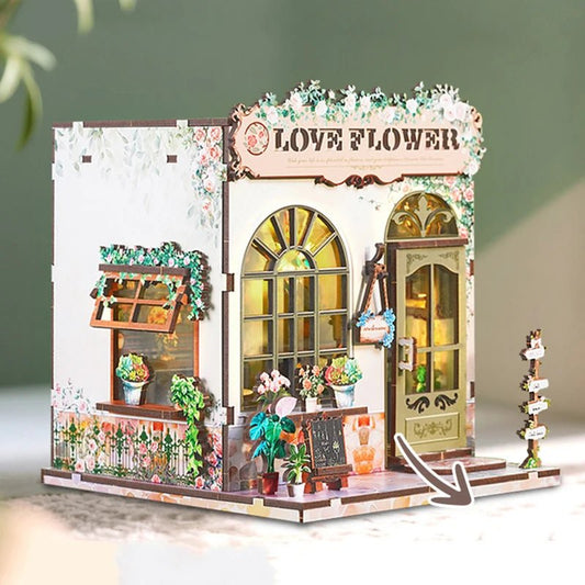 Love Flower Casa - DIY Miniature Wooden Dollhouse Kit