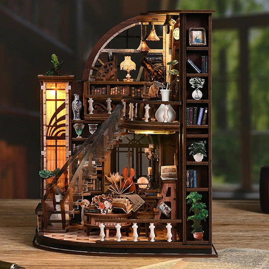 Bacchus Bookstore - DIY Miniature Dollhouse Kit