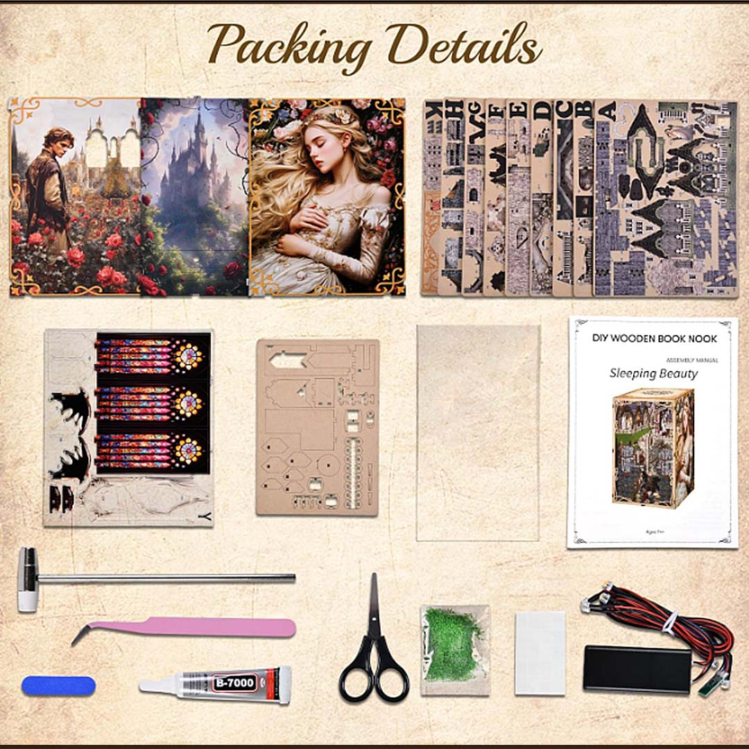 The Sleepy Beauty  - DIY Book Nook Kit