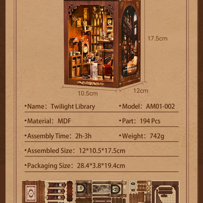 TWILIGHT LIBRARY  - DIY Book Nook Kit