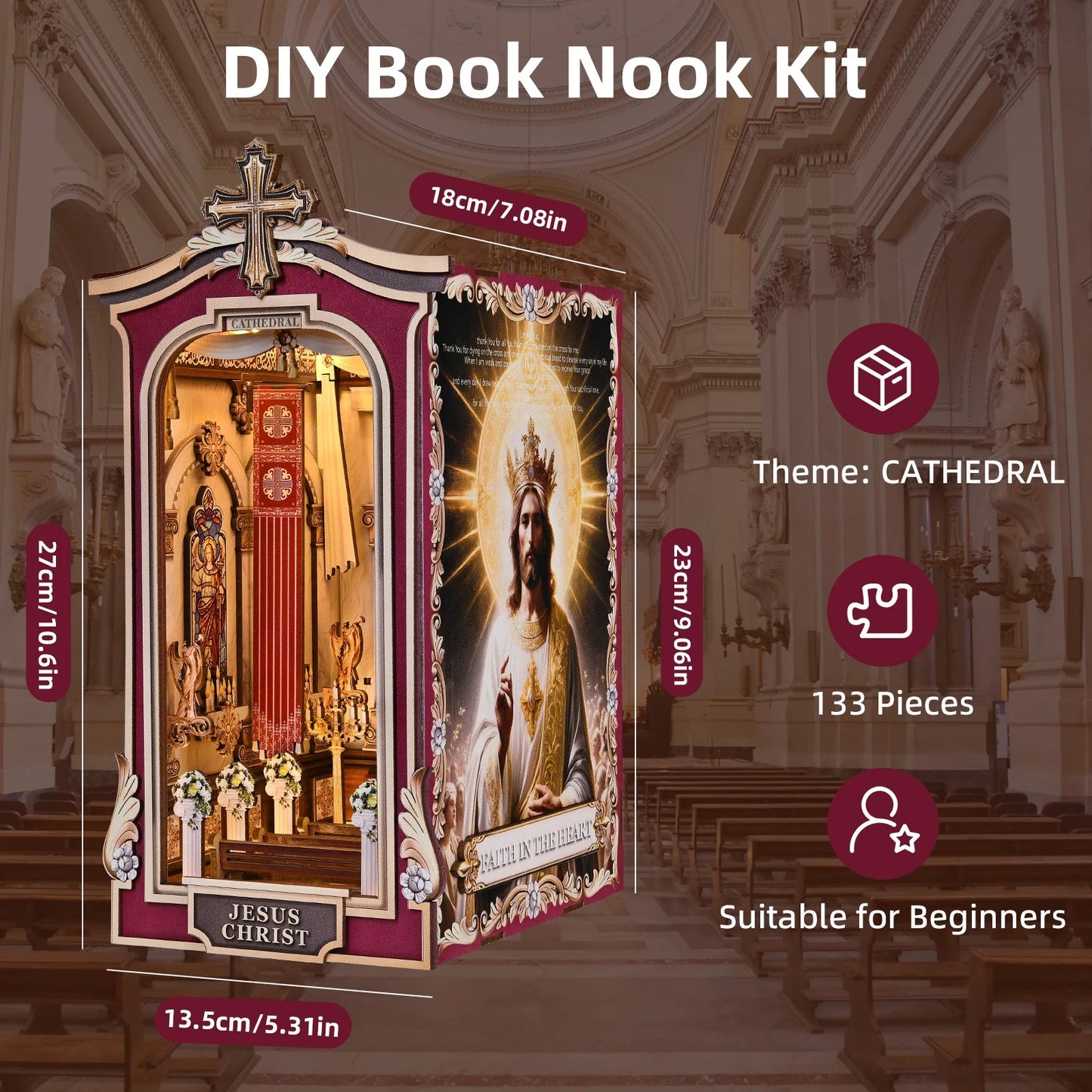 Cathedral Book Nook Kit