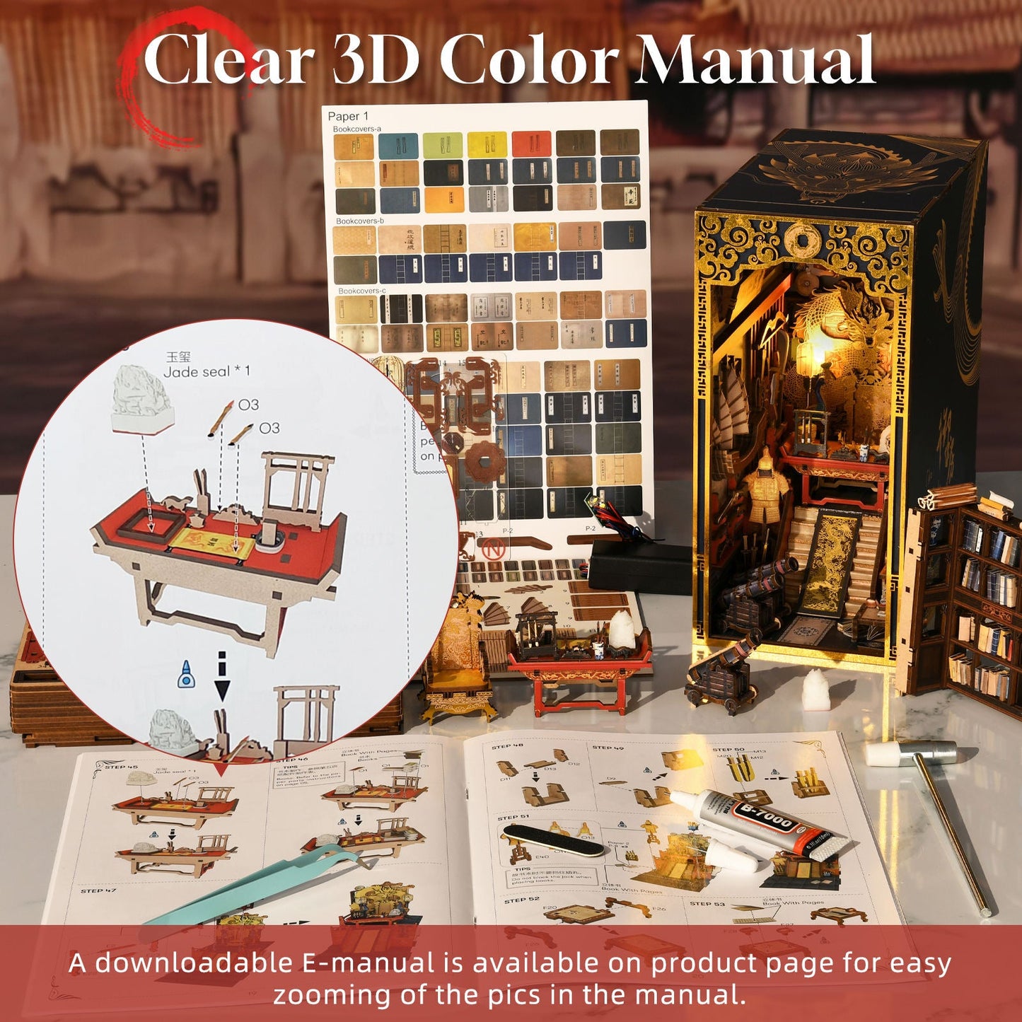 The Emperor's Study - DIY Miniature Book Nook Kit