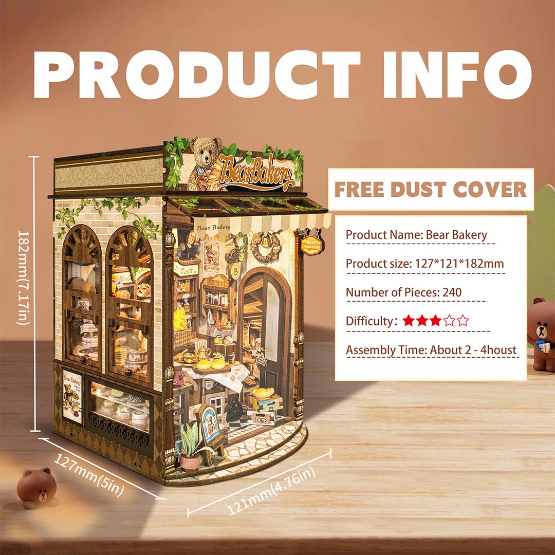 Bear Bakery DIY Book Nook Kit