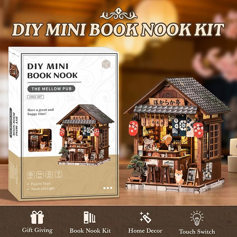 "Tranquil Izakaya" DIY  Wooden Bookend Kit