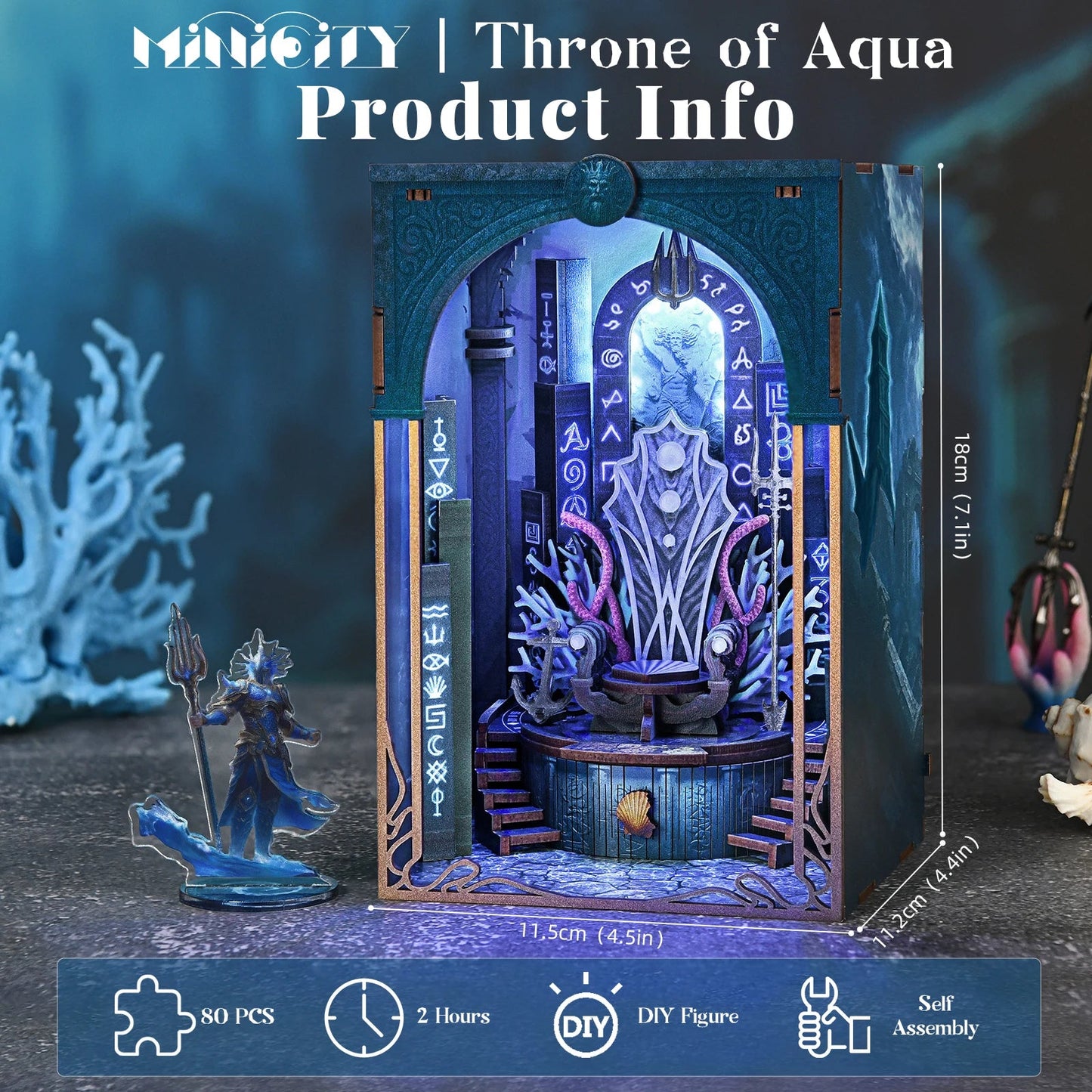 Throne of Aqua - DIY Miniature Book Nook Kit