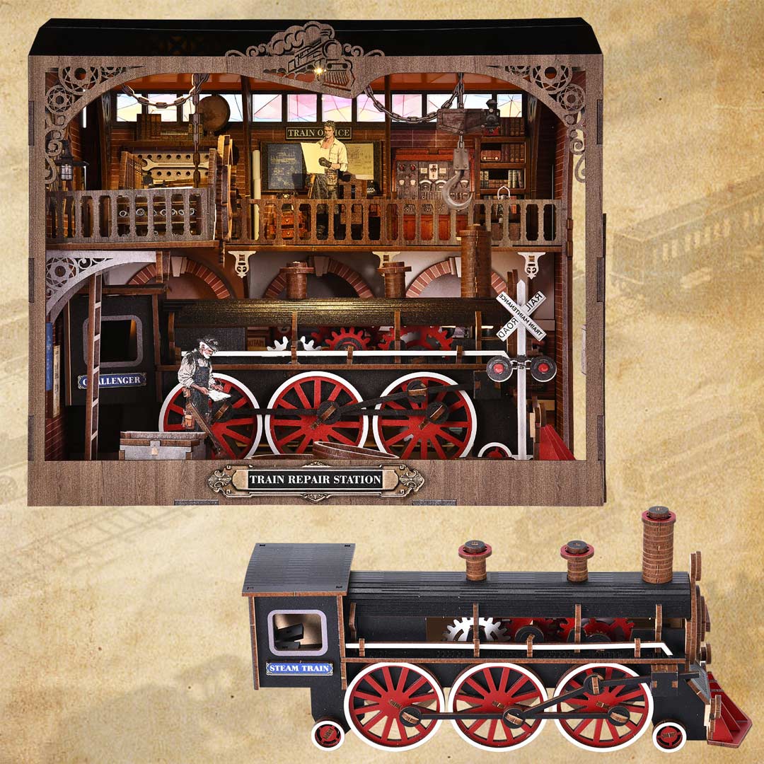 Train Repair Station - Book Nook Kit
