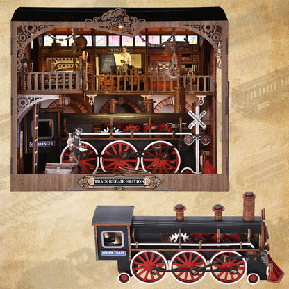 Train Repair Station - Book Nook Kit