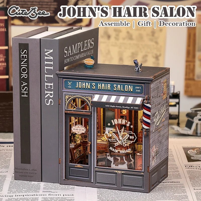 Cutebee John's Hair Salon - DIY  Book Nook Kit