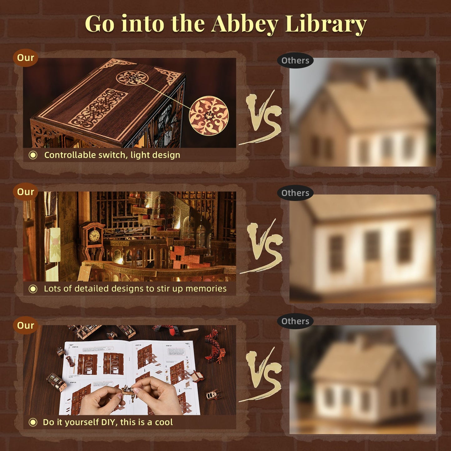 Abbey Library DIY Book Nook Kit