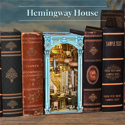 Hemingway's Home - DIY Wooden Book Nook Kit