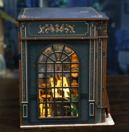 Green Crystal Coffee Shop DIY Miniature Dollhouse Kit
