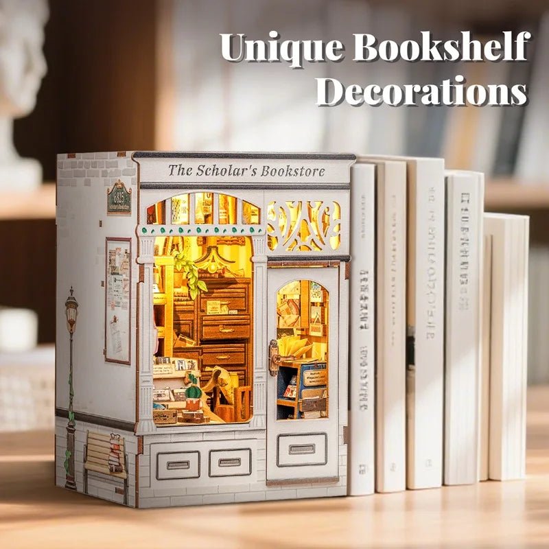 Cutebee Memories Bookshop - Miniature 3D Wooden Dollhouse Kit
