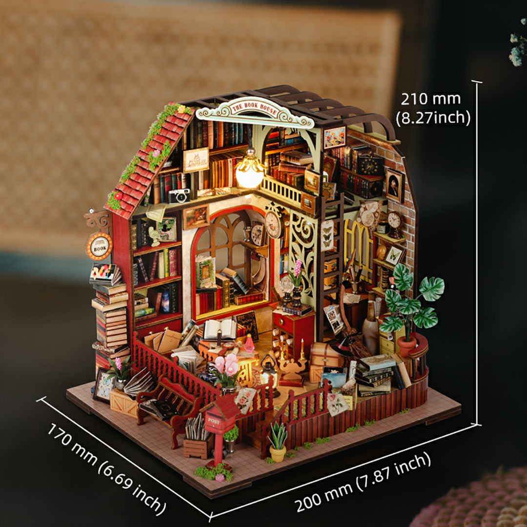 The Book House - DIY Miniature Wooden Kit