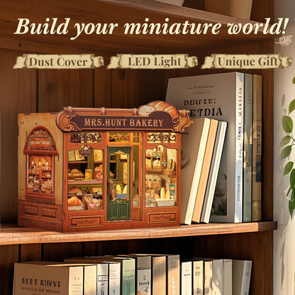 Cutebee Mrs. Hunt Bakery - 3D Wooden Book Nook Kit