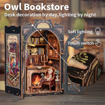 Cutebee Count Cat's Study - Diy Book Nook Kit