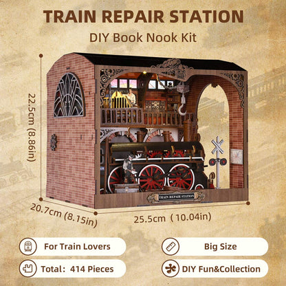Train Repair Station - Book Nook Kit