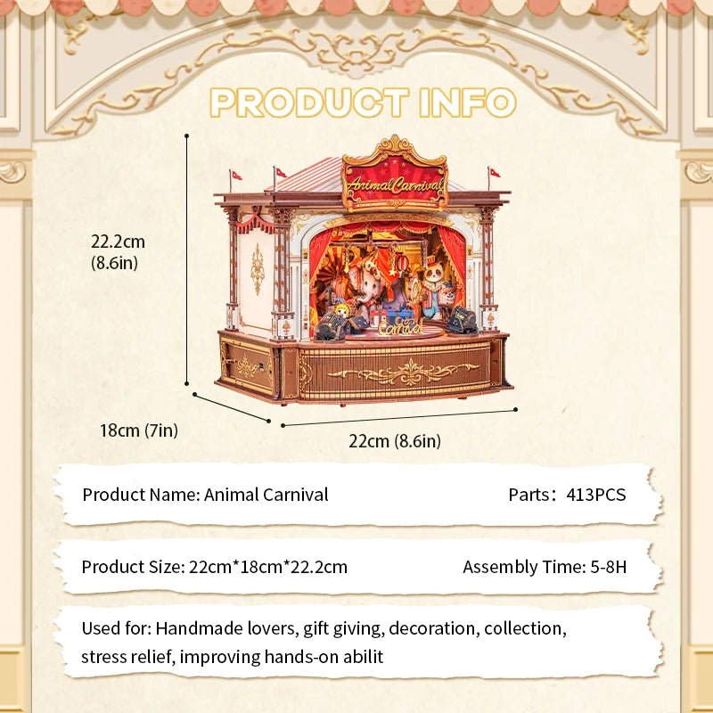 Cutebee Animal Carnival DIY Book Nook Kit