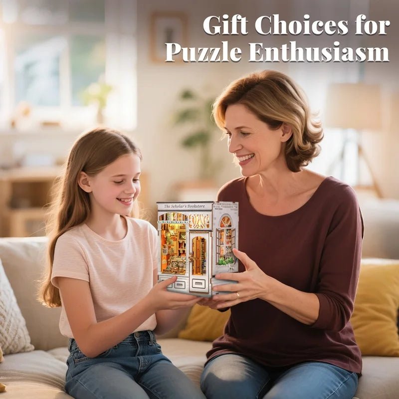 Cutebee Memories Bookshop - Miniature 3D Wooden Dollhouse Kit