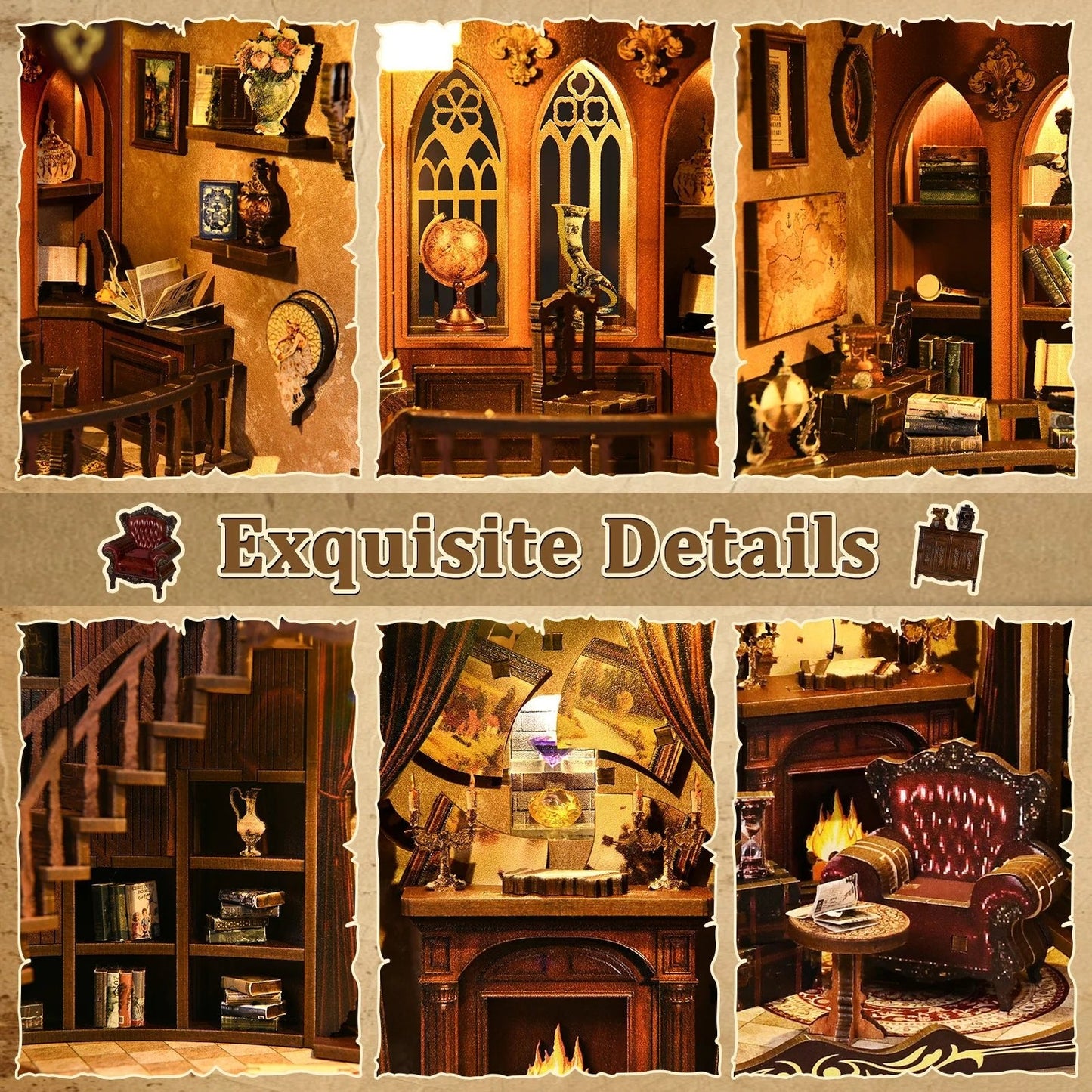 Ancient Library Book Nook Kit