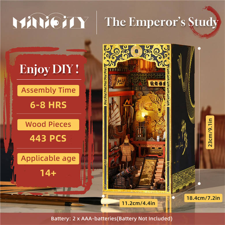 The Emperor's Study - DIY Miniature Book Nook Kit