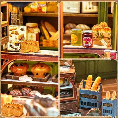 Cutebee Mrs. Hunt Bakery - 3D Wooden Book Nook Kit