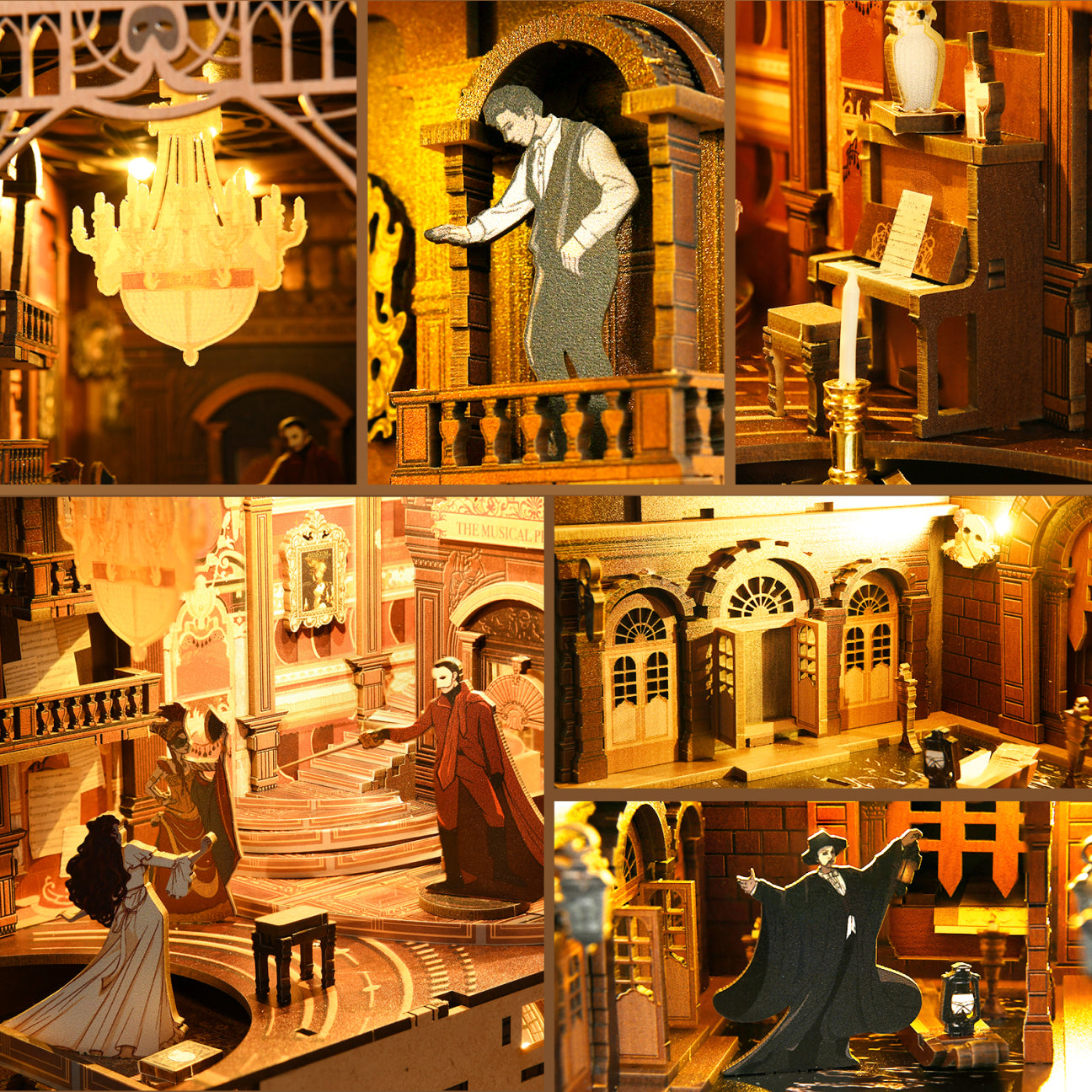 Phantom Opera Night - 3D Wooden Book Nook Kit