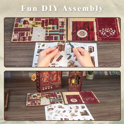 Cutebee Library of Wisdom Book Nook Kit
