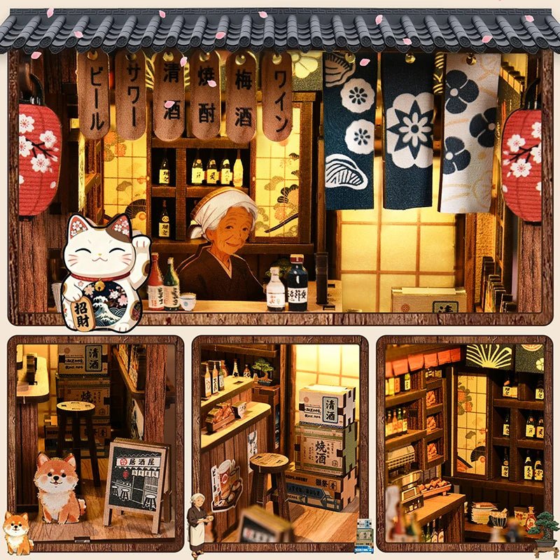 "Tranquil Izakaya" DIY  Wooden Bookend Kit