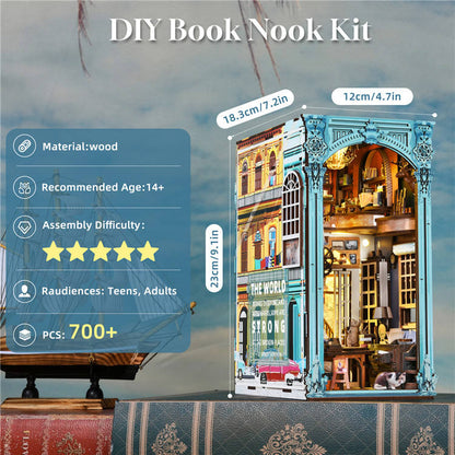 Hemingway's Home - DIY Wooden Book Nook Kit