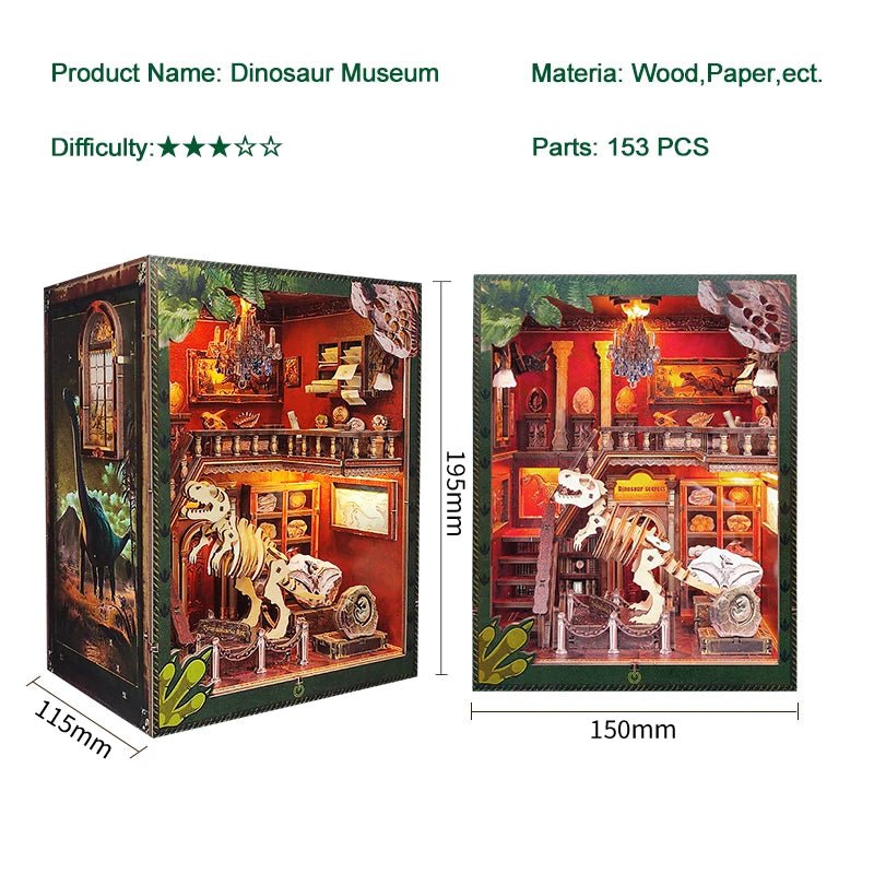 Jurassic Journey - DIY Dinosaur Museum Book Nook Kit