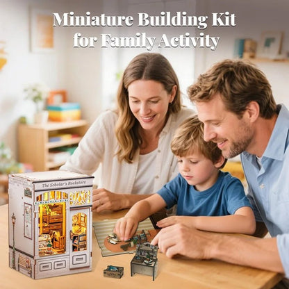 Cutebee Memories Bookshop - Miniature 3D Wooden Dollhouse Kit