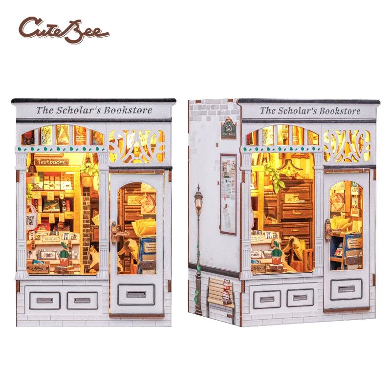 Cutebee Memories Bookshop - Miniature 3D Wooden Dollhouse Kit