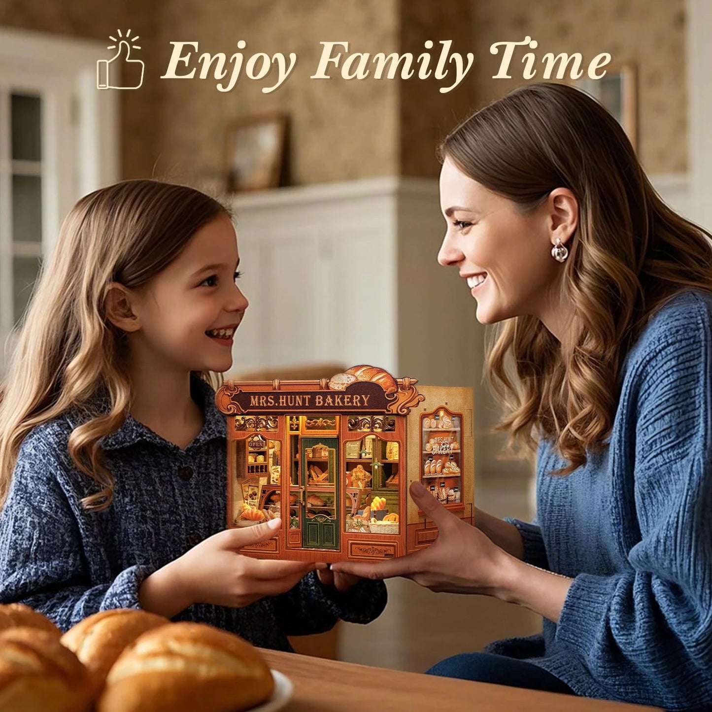 Cutebee Mrs. Hunt Bakery - 3D Wooden Book Nook Kit