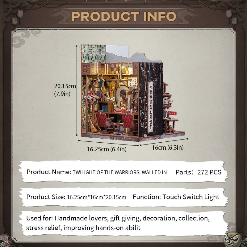 Cutebee Twilight Walled City  - DIY Book Nook Kit