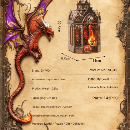 Cutebee Spire Of The Wyrm - DIY Miniature World Kit
